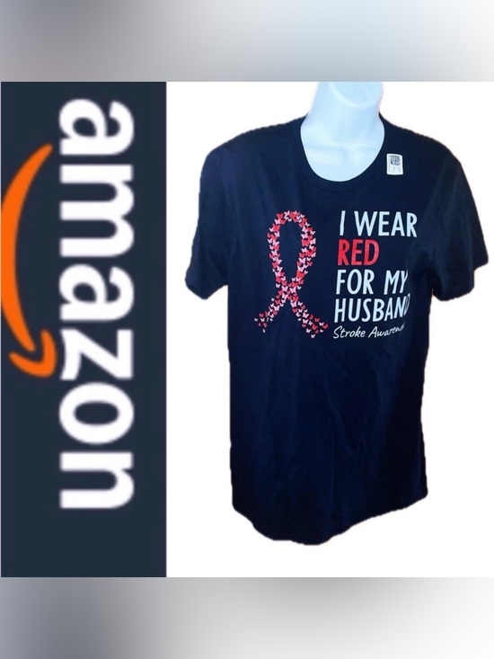 Amazon Tops - Stroke Awareness Support Shirt 🎗️❤️🖤